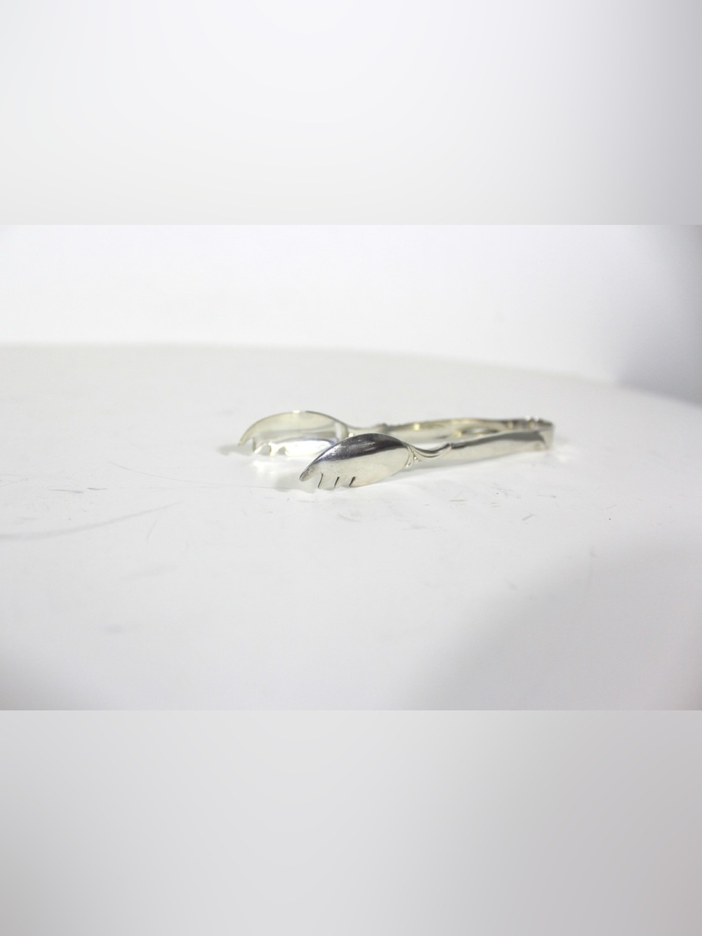 1956 Vintage Silver Sugar or Ice Tongs with Lobster Claw Tips Bar Cart Styling